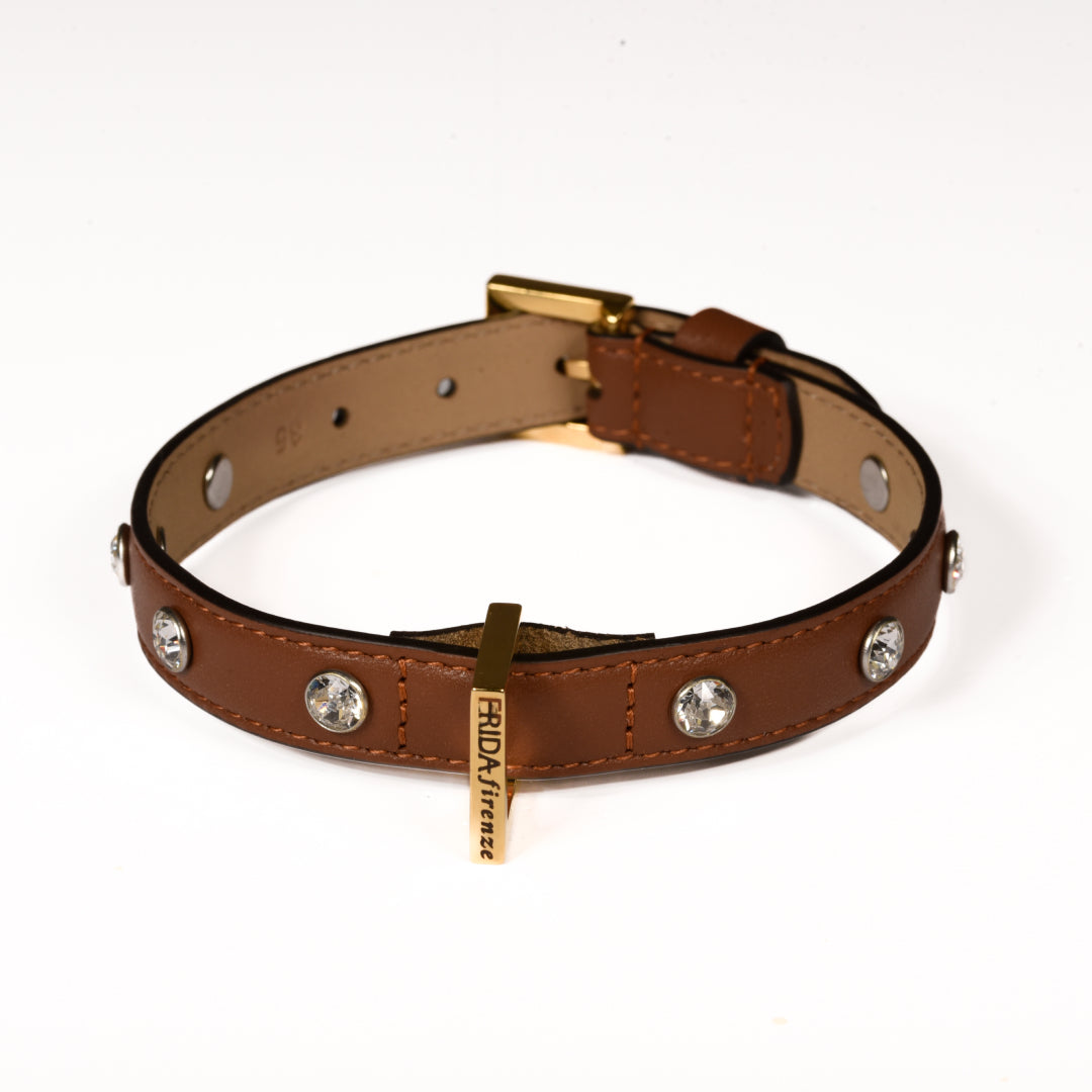 Collare Swarovski Brown