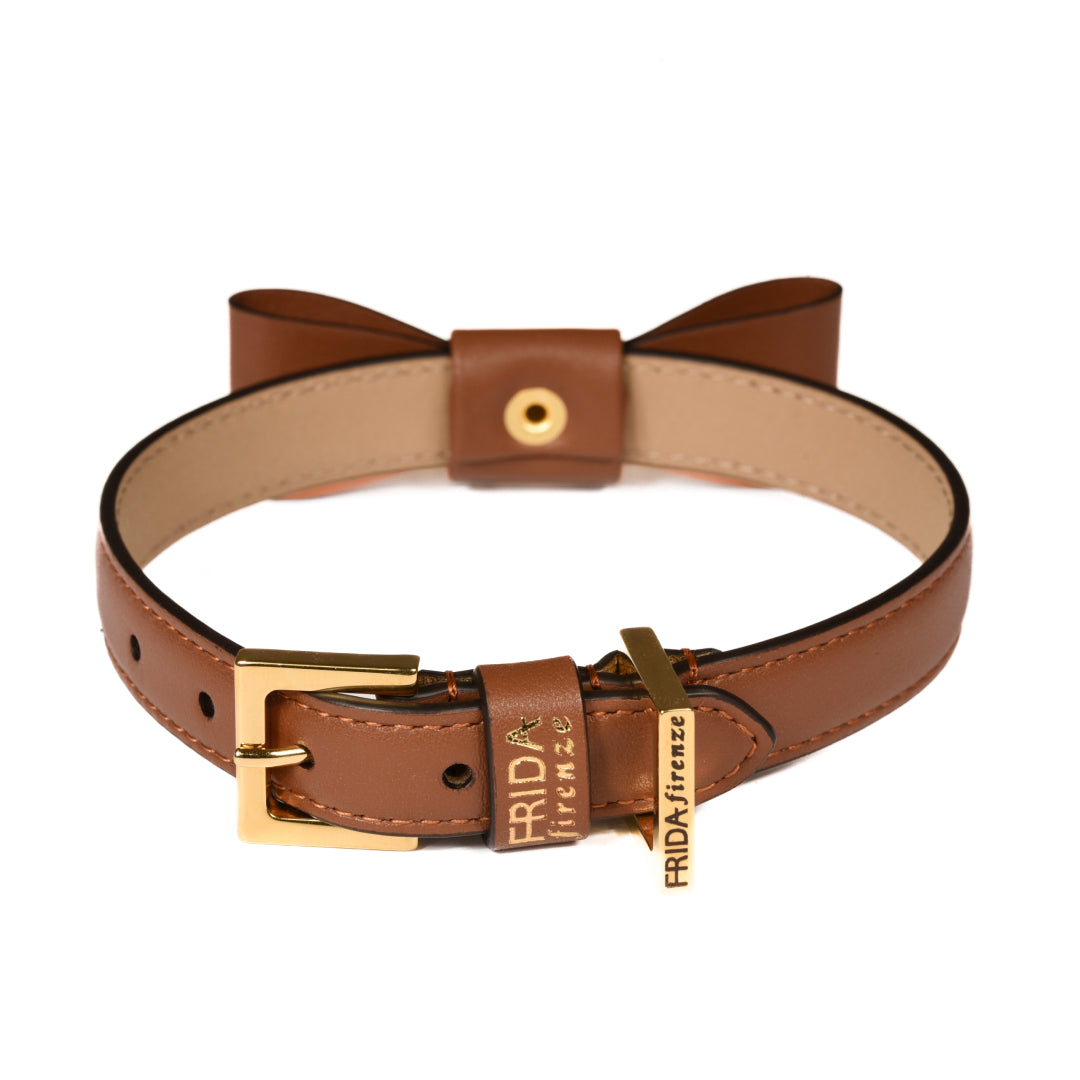 Collare Rock Bow Brown